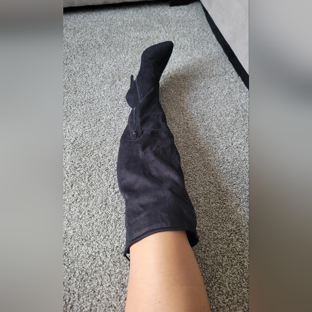 Journee Collection Suede Women's Knee-High Boots